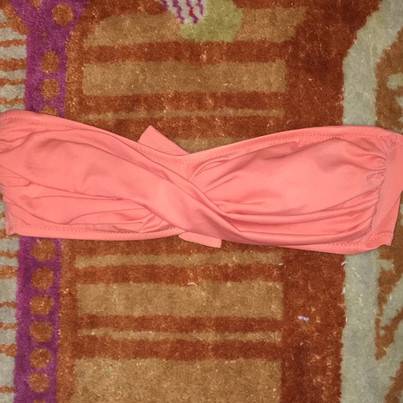 J crew bikini top orange bandeau M - Picture 2 of 4